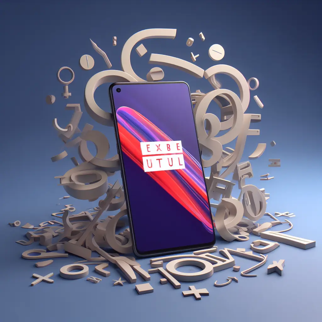 OnePlus Smartphone with fonts