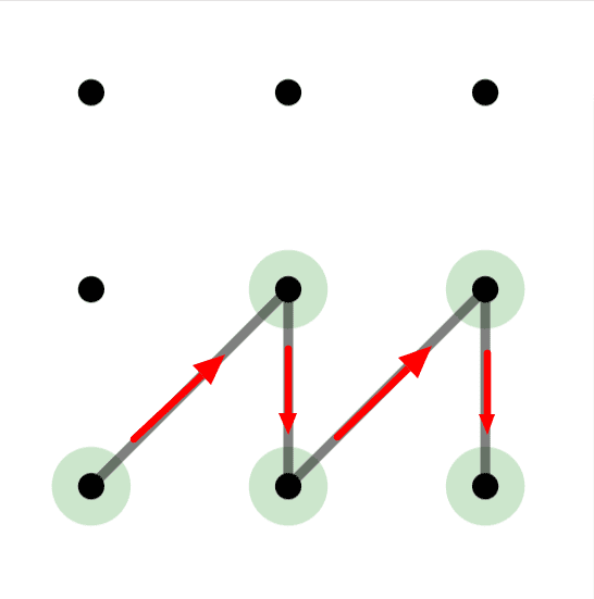 Pattern Lock for M alphabet (2)