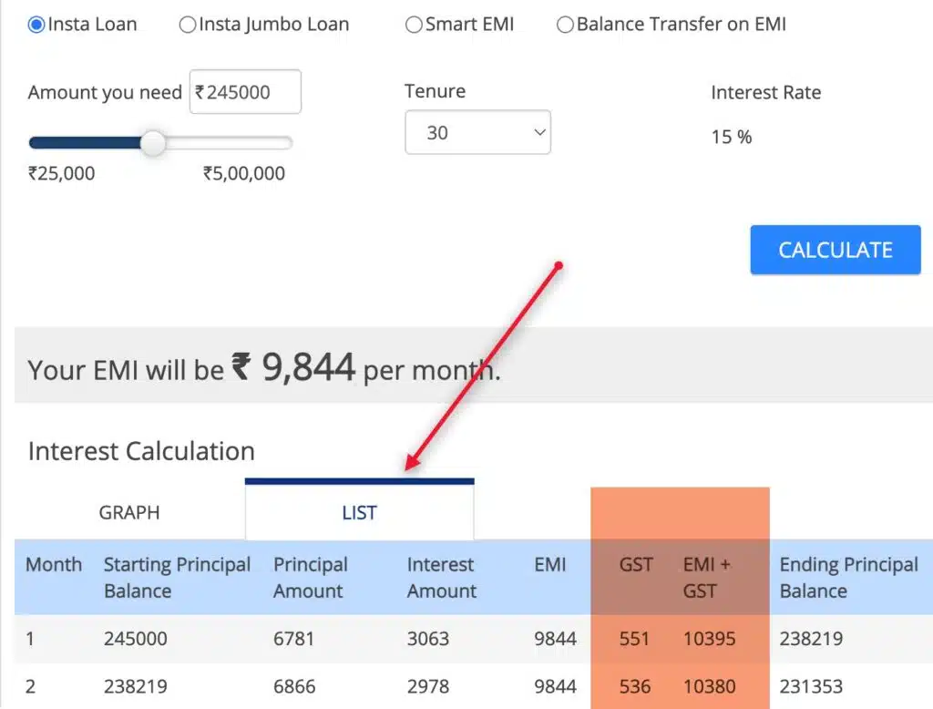 Calculating HDFC IGST VPS rate 18